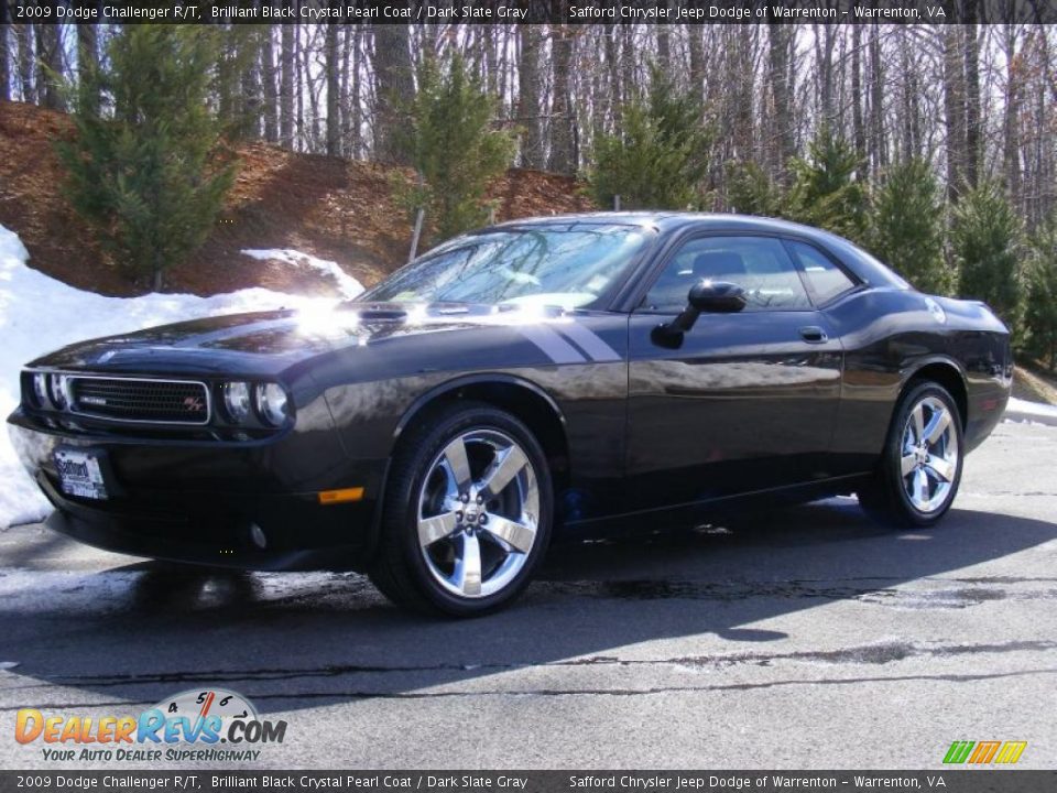 2009 Dodge Challenger R/T Brilliant Black Crystal Pearl Coat / Dark Slate Gray Photo #1