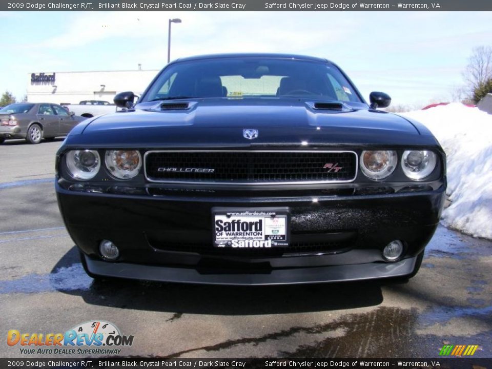 2009 Dodge Challenger R/T Brilliant Black Crystal Pearl Coat / Dark Slate Gray Photo #2