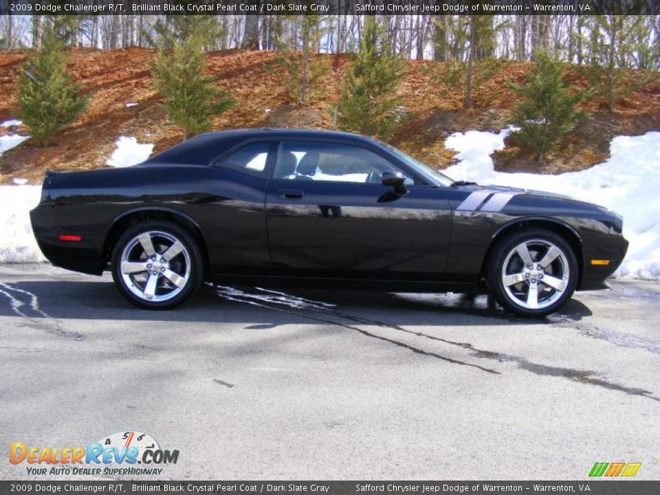 2009 Dodge Challenger R/T Brilliant Black Crystal Pearl Coat / Dark Slate Gray Photo #4