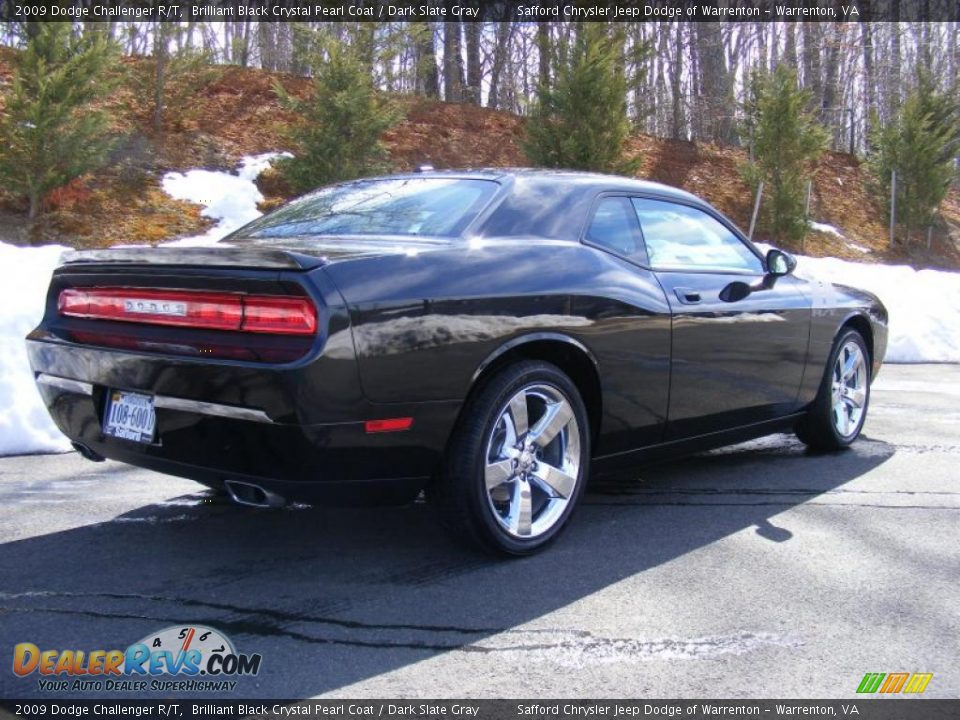 2009 Dodge Challenger R/T Brilliant Black Crystal Pearl Coat / Dark Slate Gray Photo #5