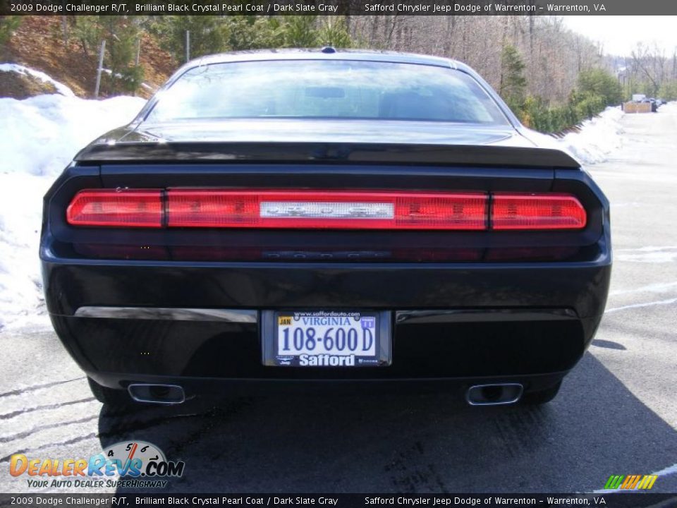 2009 Dodge Challenger R/T Brilliant Black Crystal Pearl Coat / Dark Slate Gray Photo #6