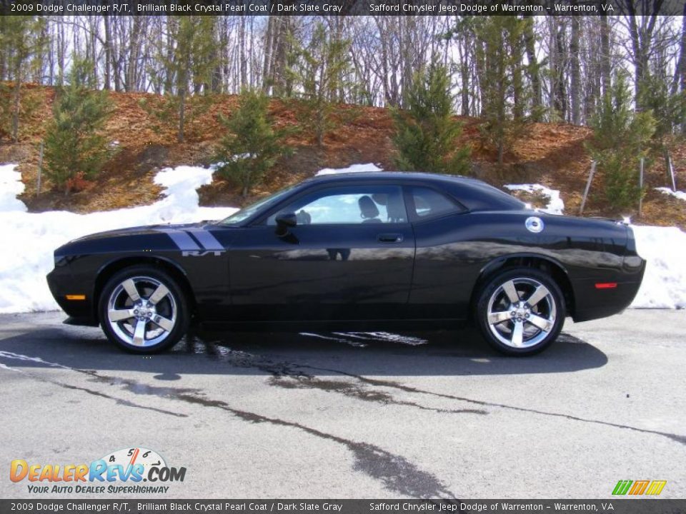 2009 Dodge Challenger R/T Brilliant Black Crystal Pearl Coat / Dark Slate Gray Photo #7