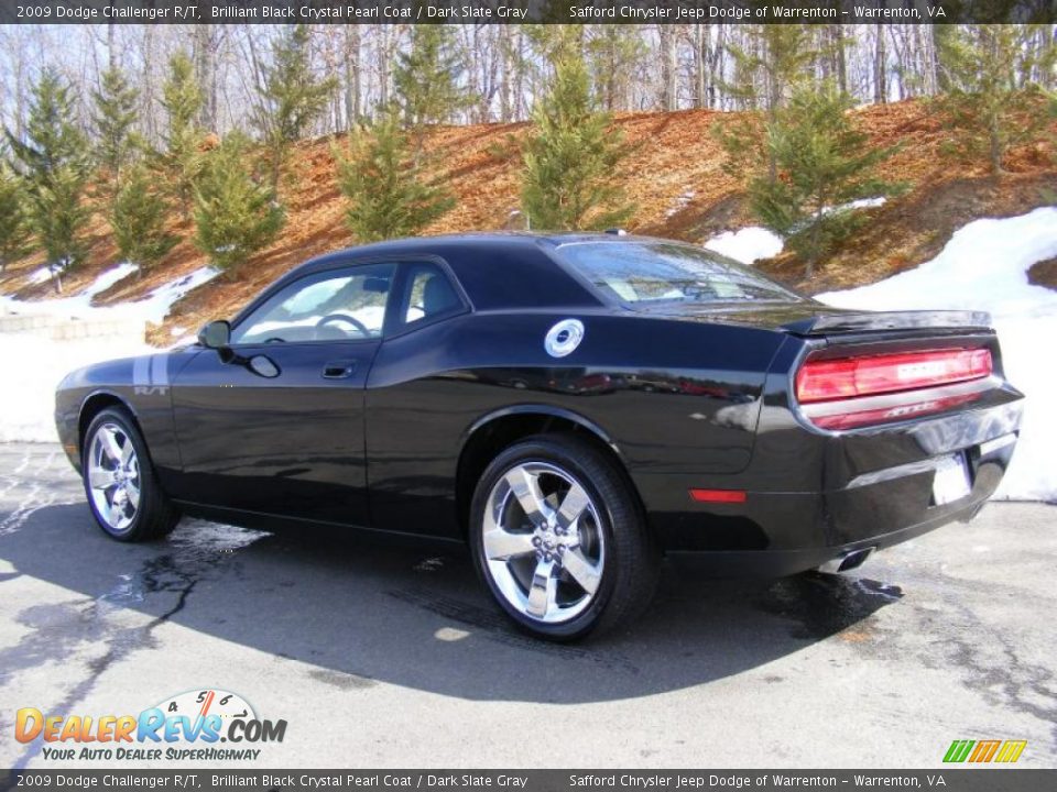 2009 Dodge Challenger R/T Brilliant Black Crystal Pearl Coat / Dark Slate Gray Photo #8