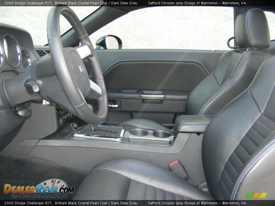 2009 Dodge Challenger R/T Brilliant Black Crystal Pearl Coat / Dark Slate Gray Photo #13