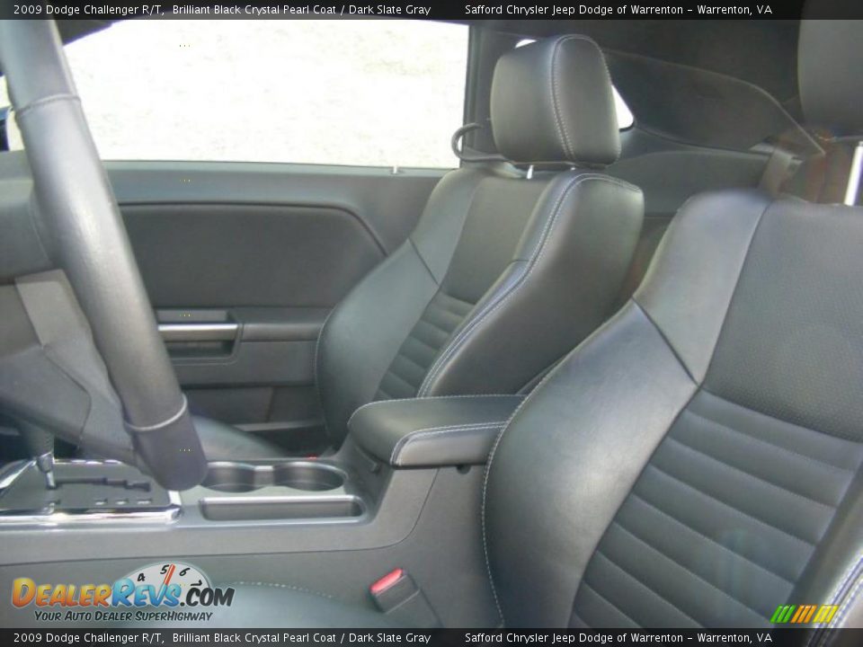 2009 Dodge Challenger R/T Brilliant Black Crystal Pearl Coat / Dark Slate Gray Photo #14