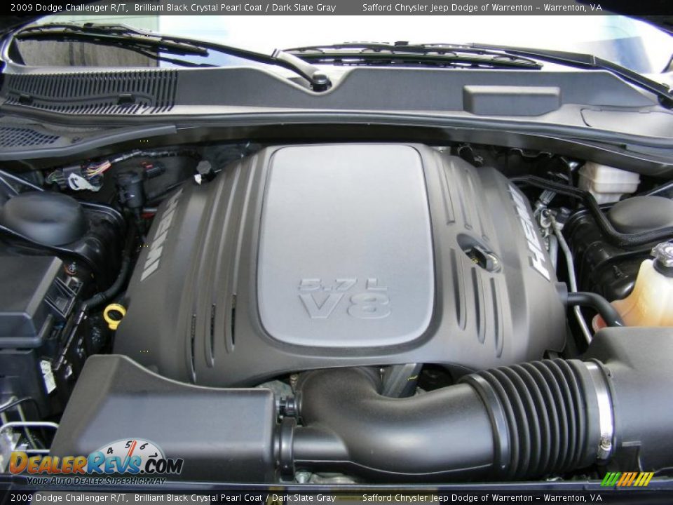 2009 Dodge Challenger R/T Brilliant Black Crystal Pearl Coat / Dark Slate Gray Photo #27