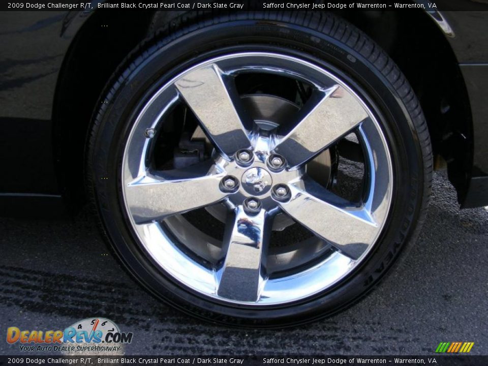 2009 Dodge Challenger R/T Brilliant Black Crystal Pearl Coat / Dark Slate Gray Photo #29