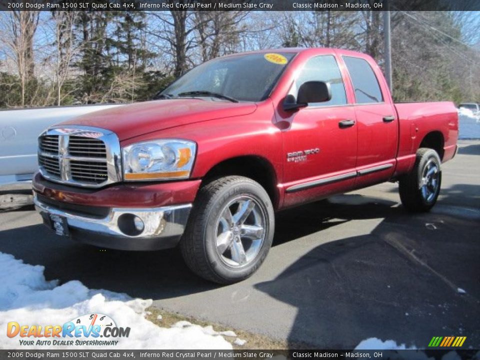 2006 Dodge Ram 1500 SLT Quad Cab 4x4 Inferno Red Crystal Pearl / Medium Slate Gray Photo #1