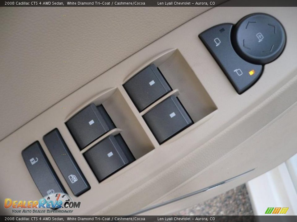 2008 Cadillac CTS 4 AWD Sedan White Diamond Tri-Coat / Cashmere/Cocoa Photo #8