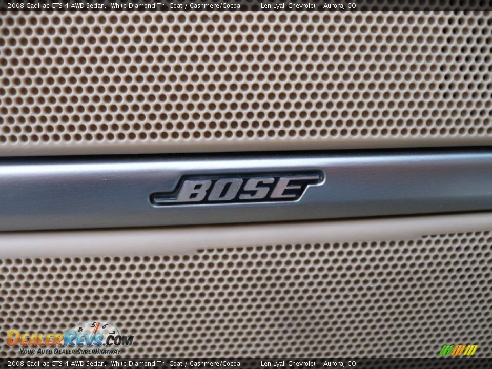 2008 Cadillac CTS 4 AWD Sedan White Diamond Tri-Coat / Cashmere/Cocoa Photo #9