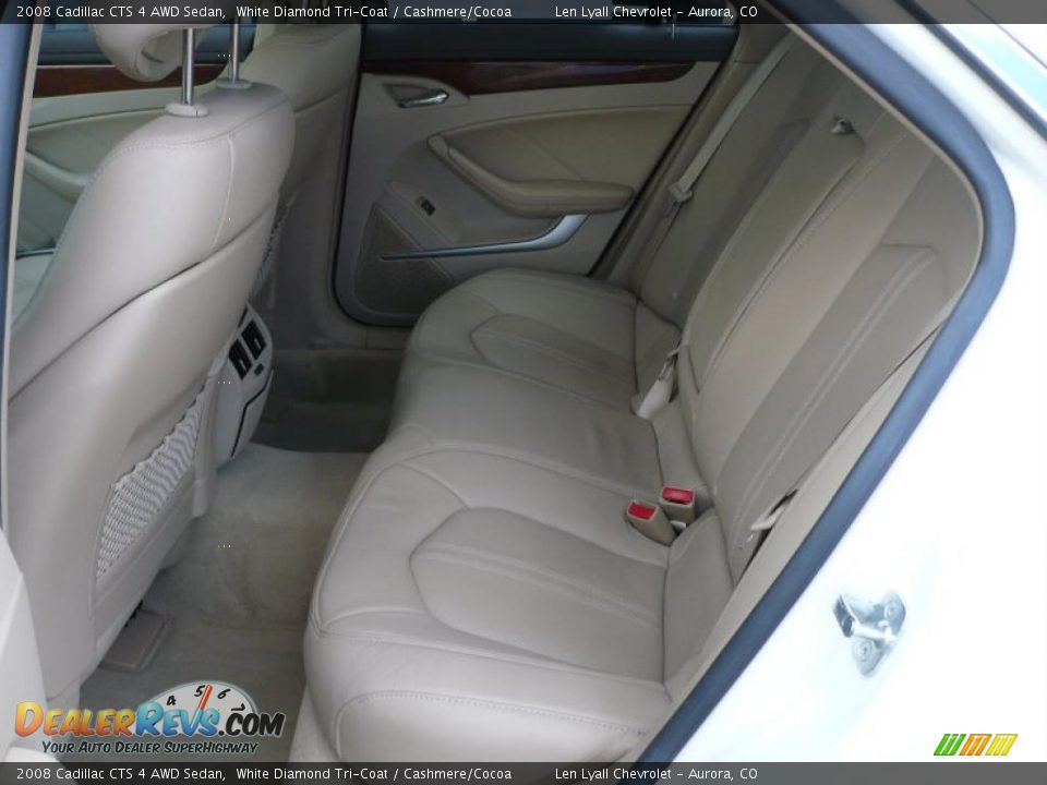 2008 Cadillac CTS 4 AWD Sedan White Diamond Tri-Coat / Cashmere/Cocoa Photo #11