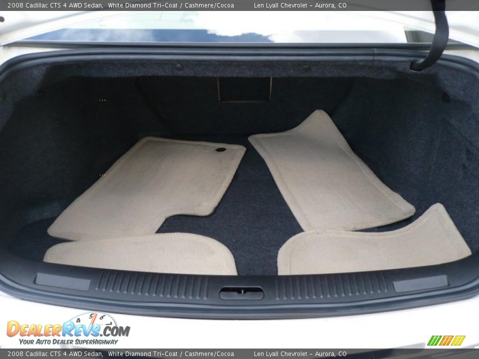 2008 Cadillac CTS 4 AWD Sedan White Diamond Tri-Coat / Cashmere/Cocoa Photo #12