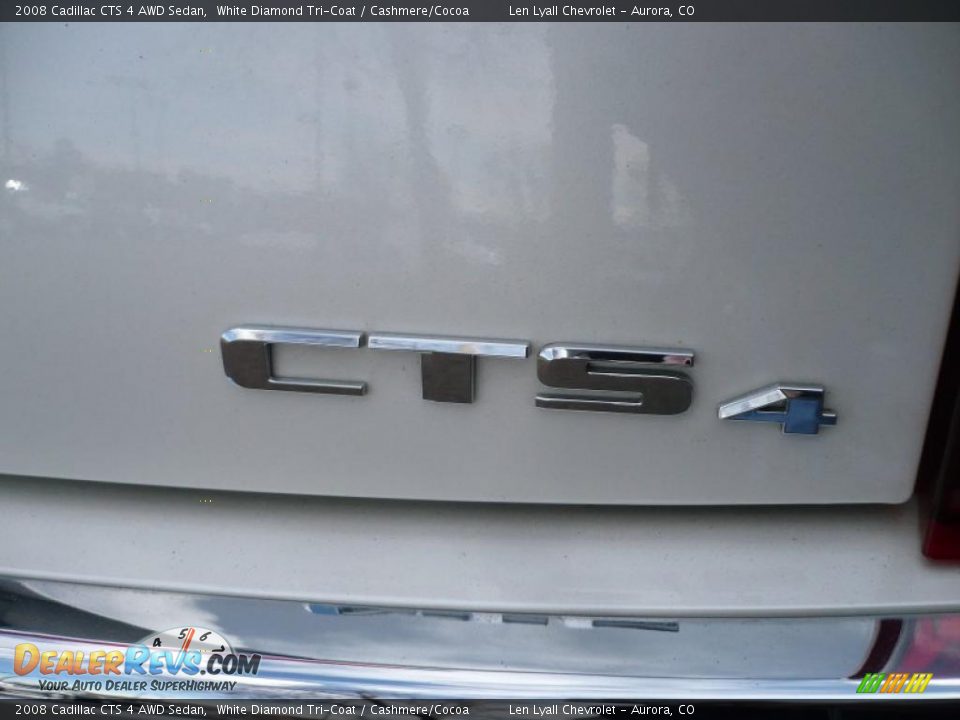 2008 Cadillac CTS 4 AWD Sedan White Diamond Tri-Coat / Cashmere/Cocoa Photo #14