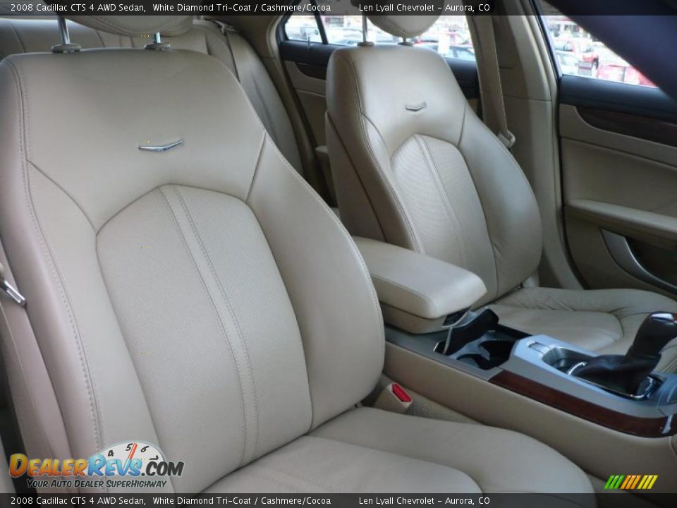 2008 Cadillac CTS 4 AWD Sedan White Diamond Tri-Coat / Cashmere/Cocoa Photo #15