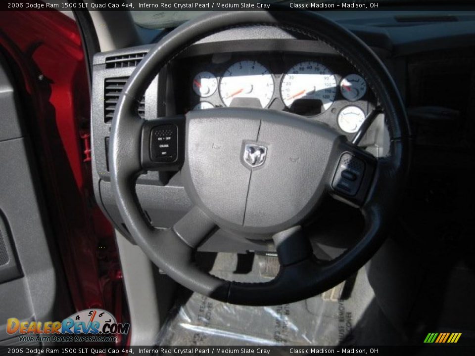2006 Dodge Ram 1500 SLT Quad Cab 4x4 Inferno Red Crystal Pearl / Medium Slate Gray Photo #23