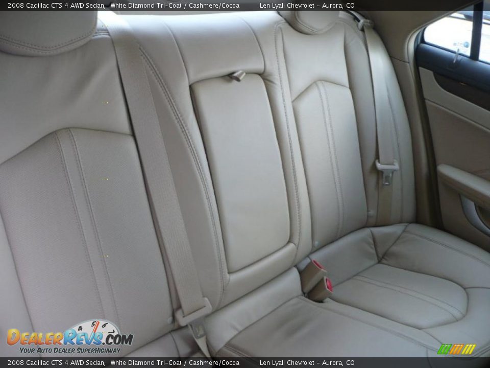 2008 Cadillac CTS 4 AWD Sedan White Diamond Tri-Coat / Cashmere/Cocoa Photo #16