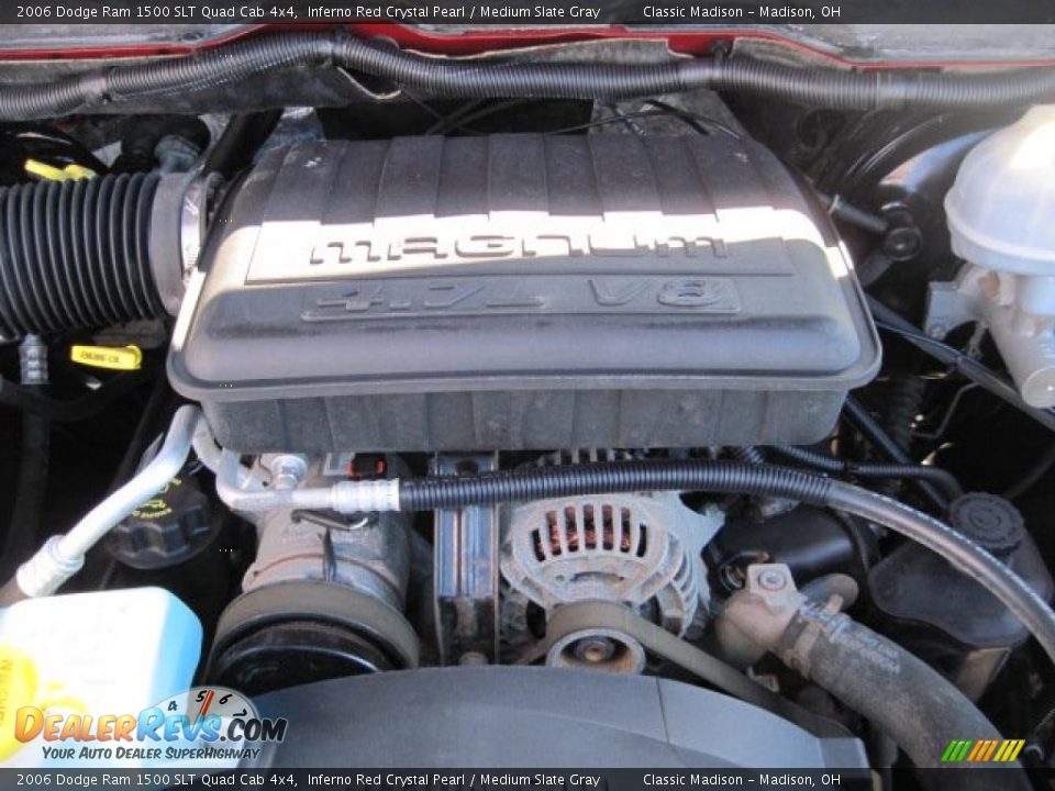 2006 Dodge Ram 1500 SLT Quad Cab 4x4 Inferno Red Crystal Pearl / Medium Slate Gray Photo #25