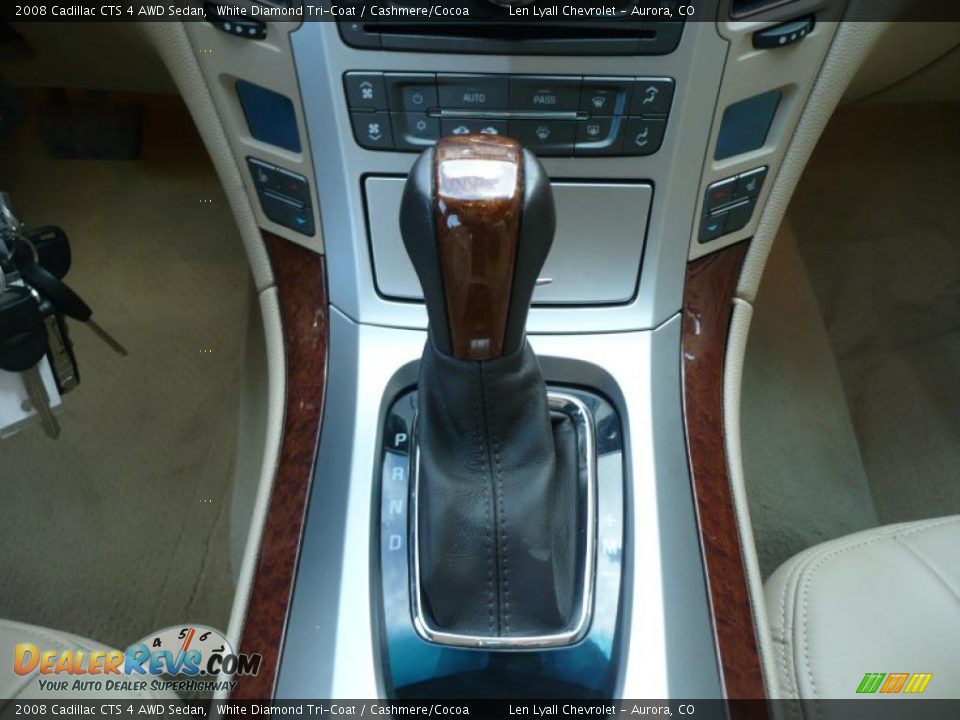 2008 Cadillac CTS 4 AWD Sedan White Diamond Tri-Coat / Cashmere/Cocoa Photo #18