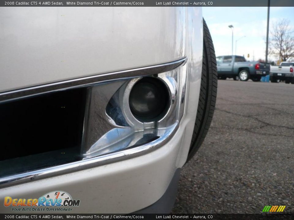 2008 Cadillac CTS 4 AWD Sedan White Diamond Tri-Coat / Cashmere/Cocoa Photo #20