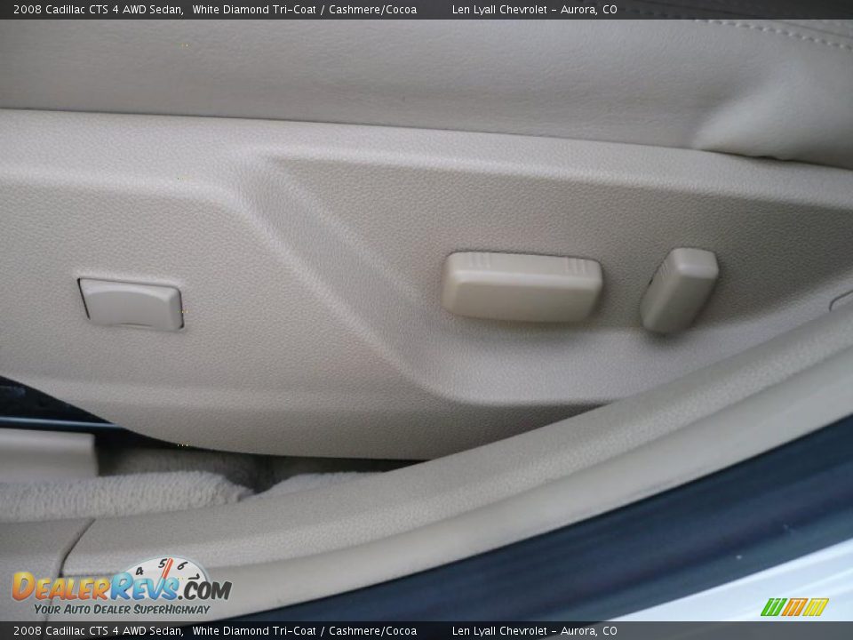 2008 Cadillac CTS 4 AWD Sedan White Diamond Tri-Coat / Cashmere/Cocoa Photo #22