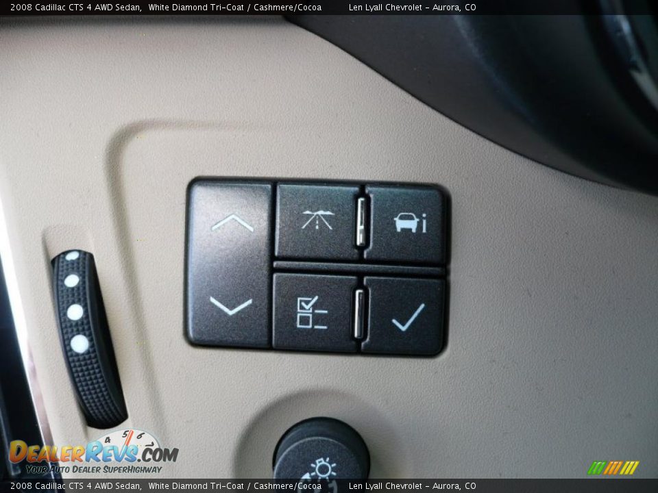 2008 Cadillac CTS 4 AWD Sedan White Diamond Tri-Coat / Cashmere/Cocoa Photo #23