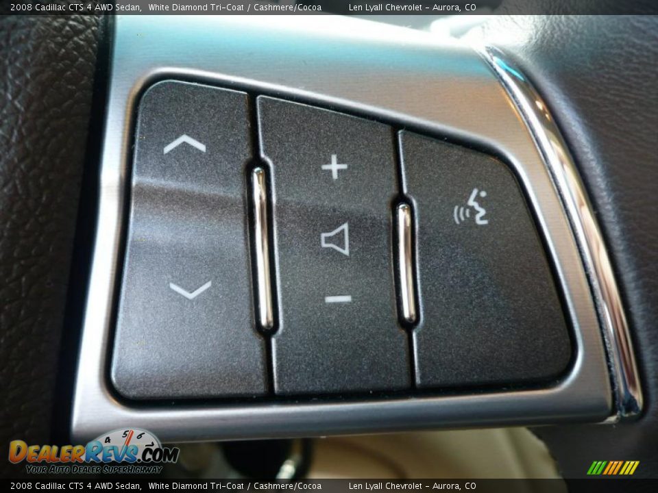 2008 Cadillac CTS 4 AWD Sedan White Diamond Tri-Coat / Cashmere/Cocoa Photo #25