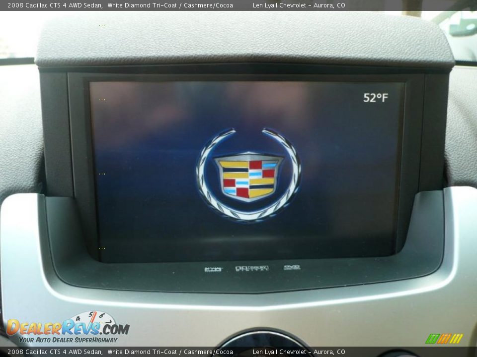 2008 Cadillac CTS 4 AWD Sedan White Diamond Tri-Coat / Cashmere/Cocoa Photo #26