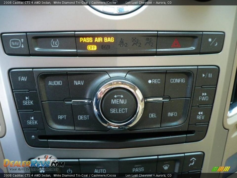 2008 Cadillac CTS 4 AWD Sedan White Diamond Tri-Coat / Cashmere/Cocoa Photo #27