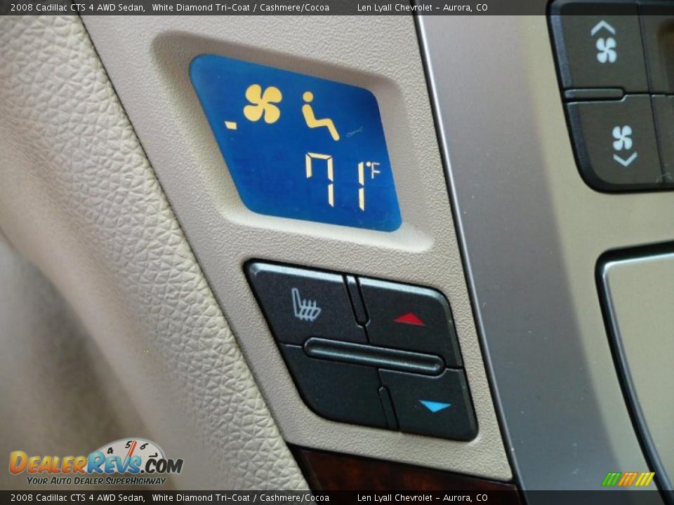 2008 Cadillac CTS 4 AWD Sedan White Diamond Tri-Coat / Cashmere/Cocoa Photo #30