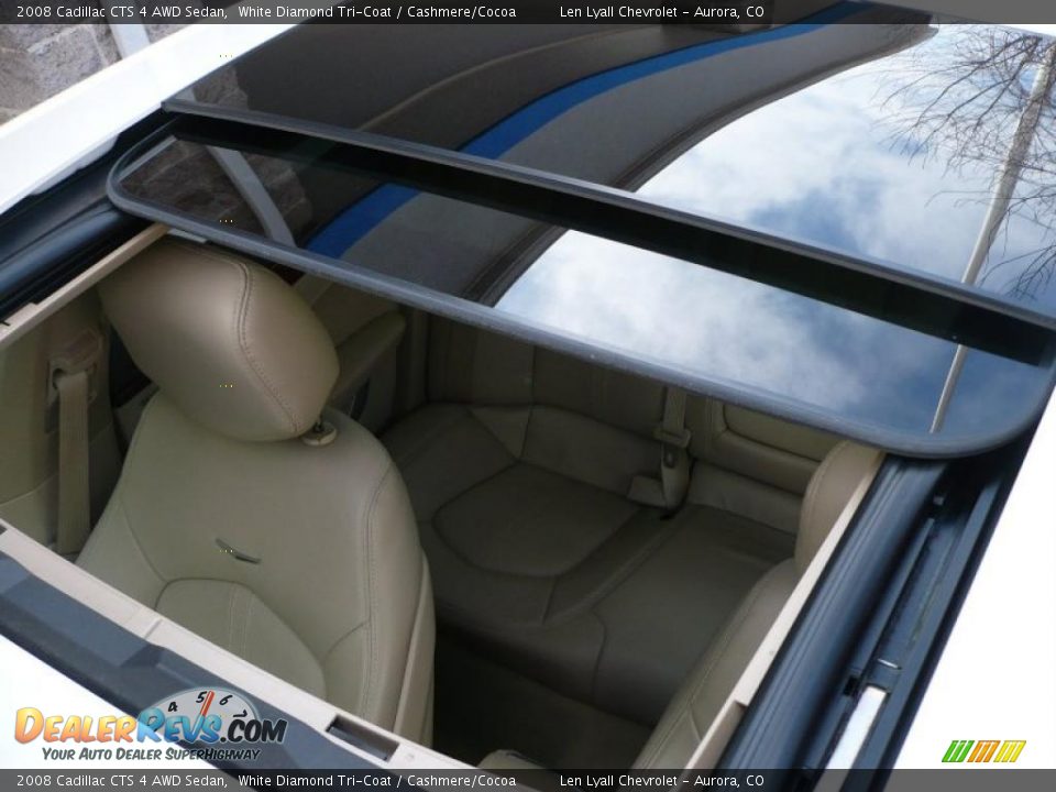 2008 Cadillac CTS 4 AWD Sedan White Diamond Tri-Coat / Cashmere/Cocoa Photo #31