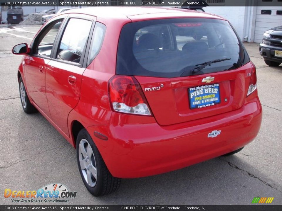 2008 Chevrolet Aveo Aveo5 LS Sport Red Metallic / Charcoal Photo #6