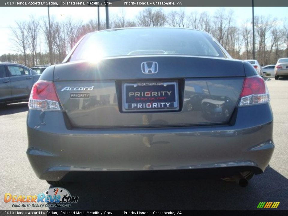 2010 Honda Accord LX Sedan Polished Metal Metallic / Gray Photo #5