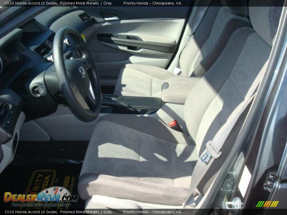 2010 Honda Accord LX Sedan Polished Metal Metallic / Gray Photo #9