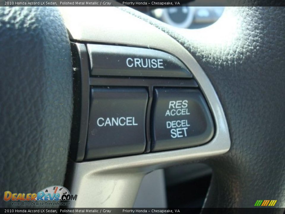 2010 Honda Accord LX Sedan Polished Metal Metallic / Gray Photo #18