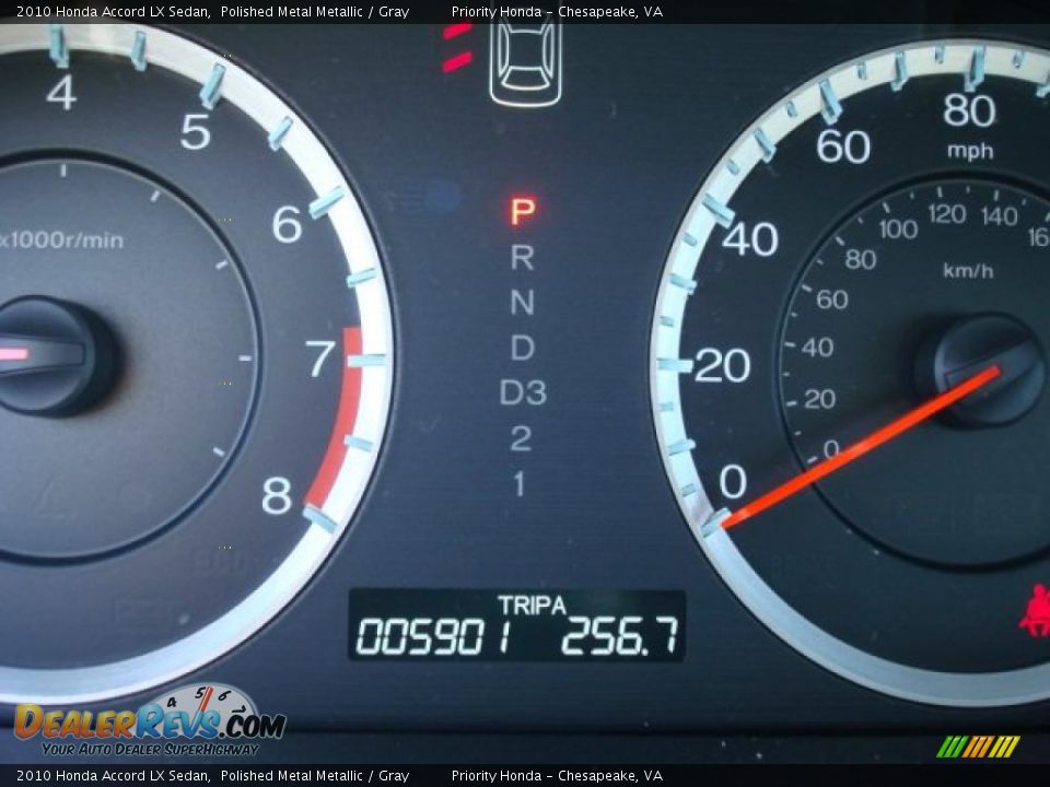 2010 Honda Accord LX Sedan Polished Metal Metallic / Gray Photo #19