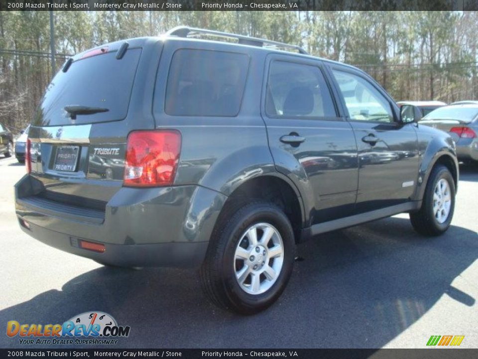 2008 Mazda Tribute i Sport Monterey Gray Metallic / Stone Photo #6