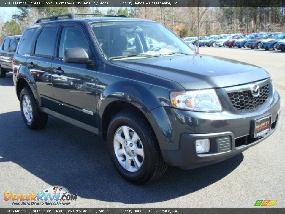 2008 Mazda Tribute i Sport Monterey Gray Metallic / Stone Photo #8