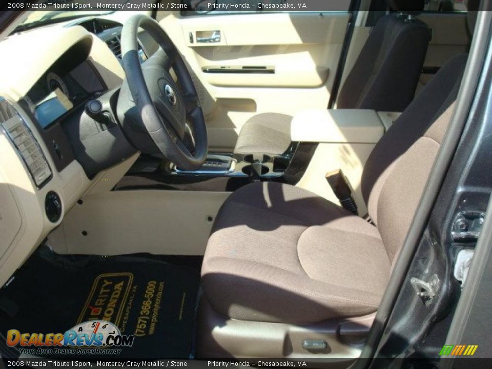 2008 Mazda Tribute i Sport Monterey Gray Metallic / Stone Photo #10