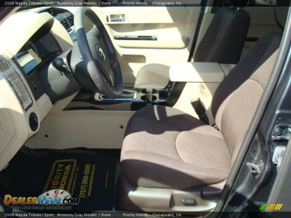 2008 Mazda Tribute i Sport Monterey Gray Metallic / Stone Photo #11
