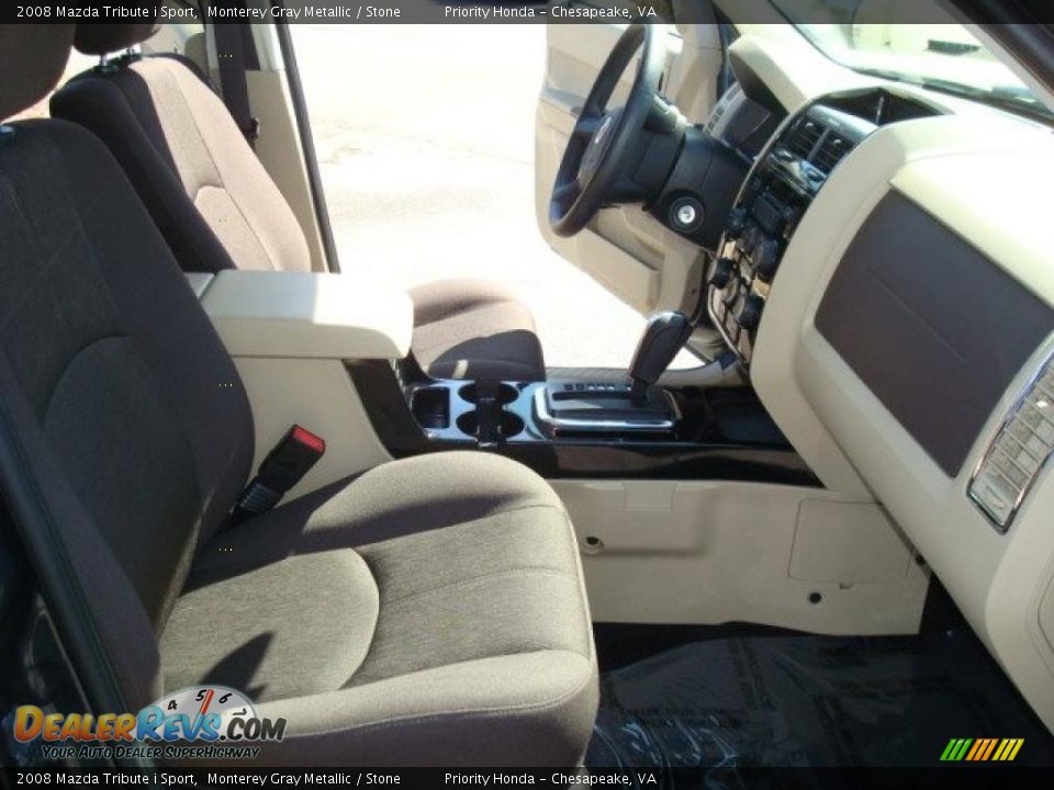 2008 Mazda Tribute i Sport Monterey Gray Metallic / Stone Photo #15