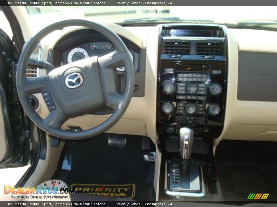 2008 Mazda Tribute i Sport Monterey Gray Metallic / Stone Photo #16