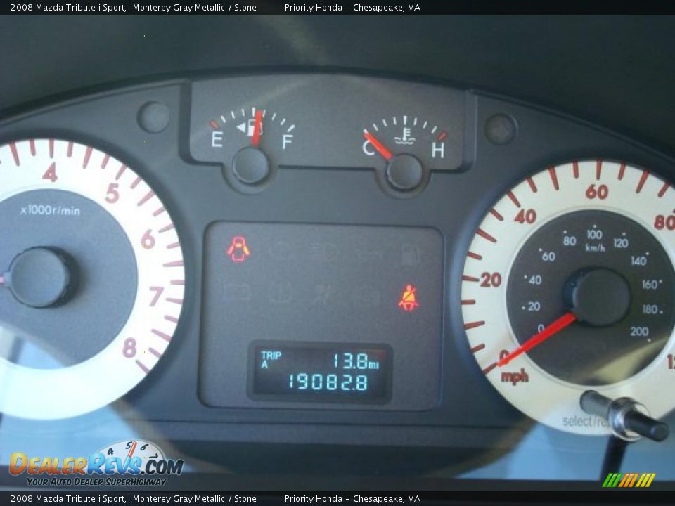 2008 Mazda Tribute i Sport Monterey Gray Metallic / Stone Photo #21