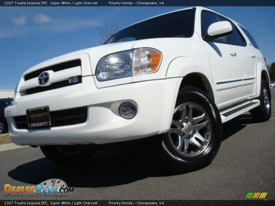 2007 Toyota Sequoia SR5 Super White / Light Charcoal Photo #1