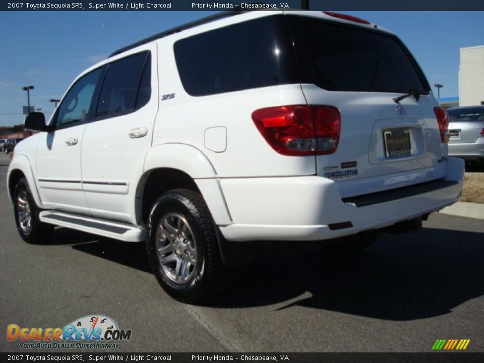 2007 Toyota Sequoia SR5 Super White / Light Charcoal Photo #4