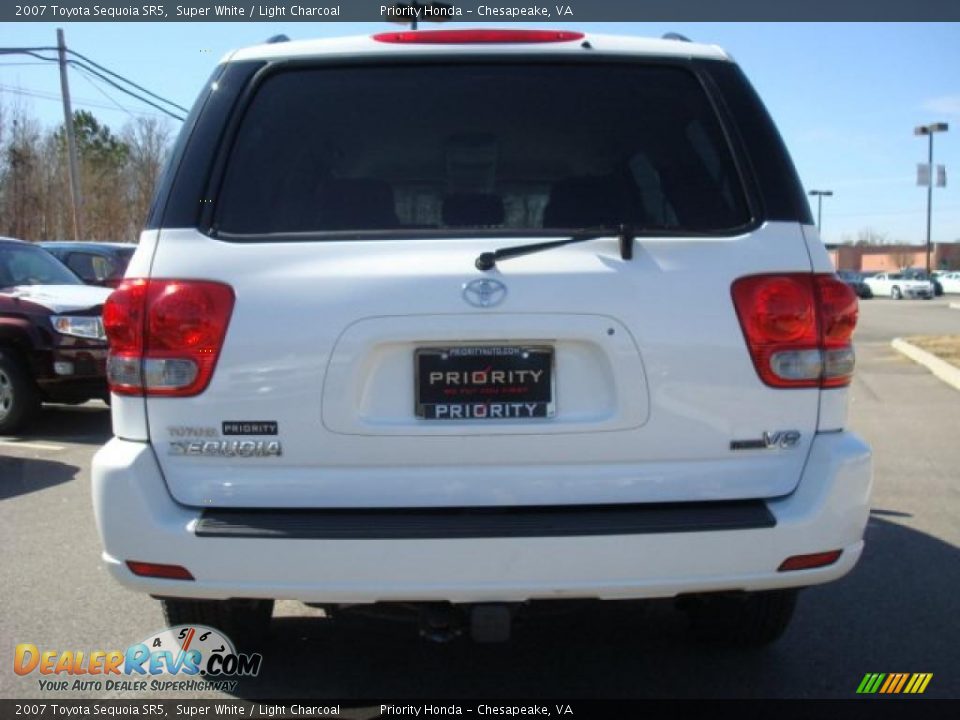 2007 Toyota Sequoia SR5 Super White / Light Charcoal Photo #5
