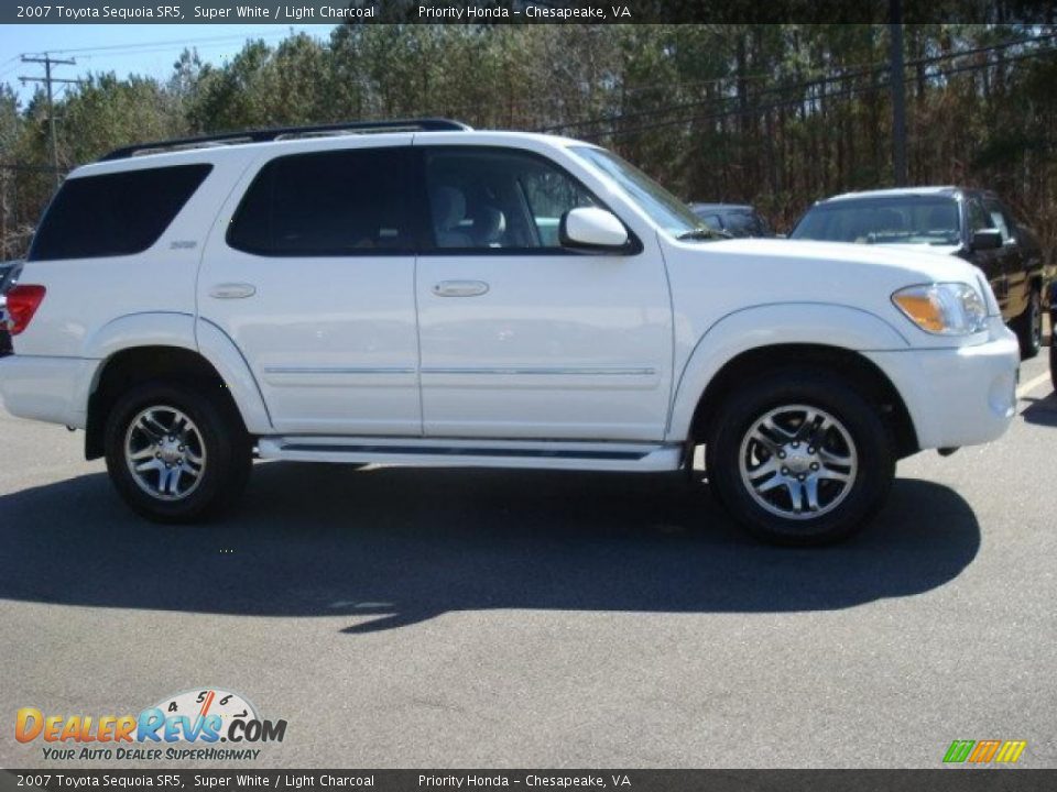 2007 Toyota Sequoia SR5 Super White / Light Charcoal Photo #7