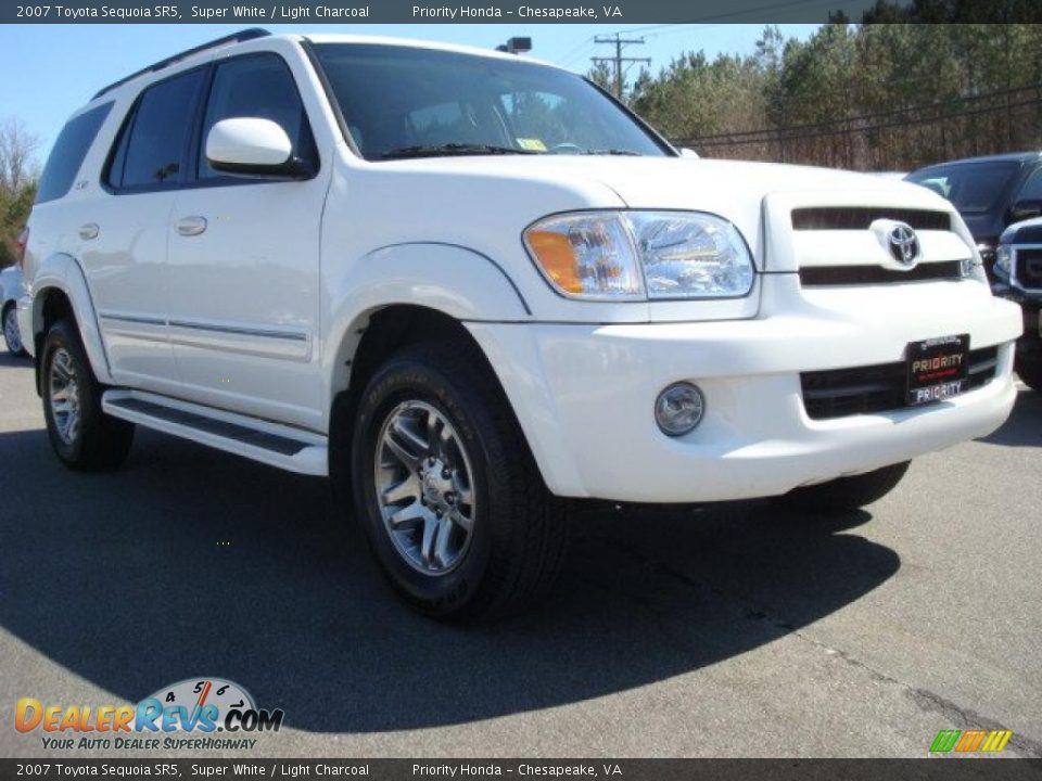 2007 Toyota Sequoia SR5 Super White / Light Charcoal Photo #8