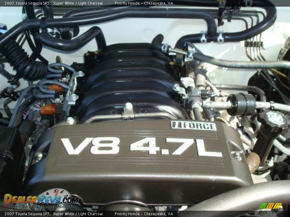 2007 Toyota Sequoia SR5 Super White / Light Charcoal Photo #28