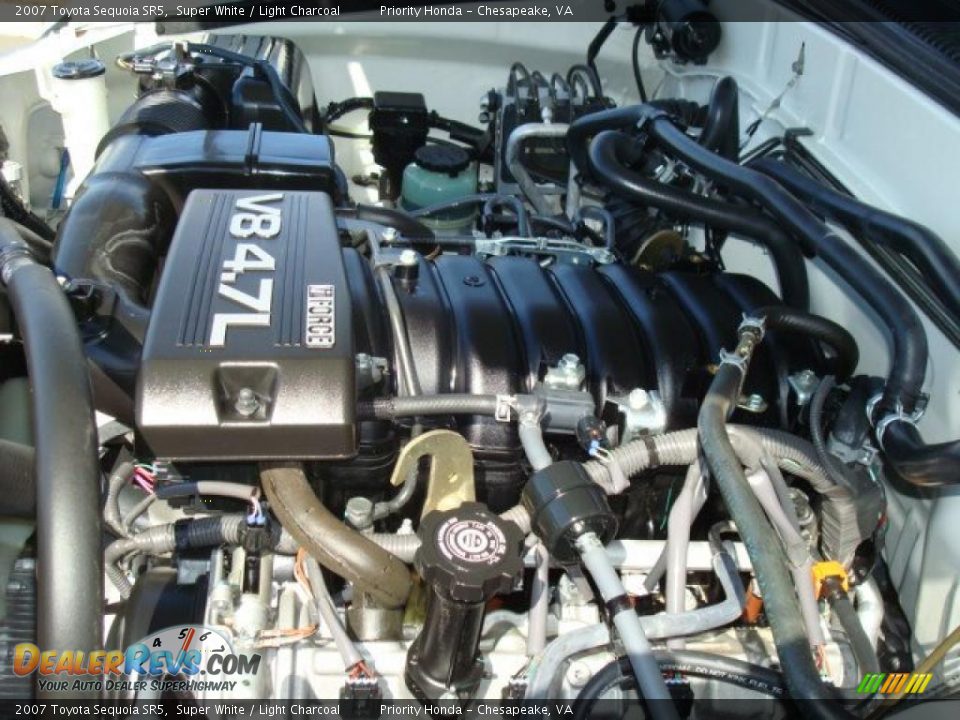 2007 Toyota Sequoia SR5 Super White / Light Charcoal Photo #29