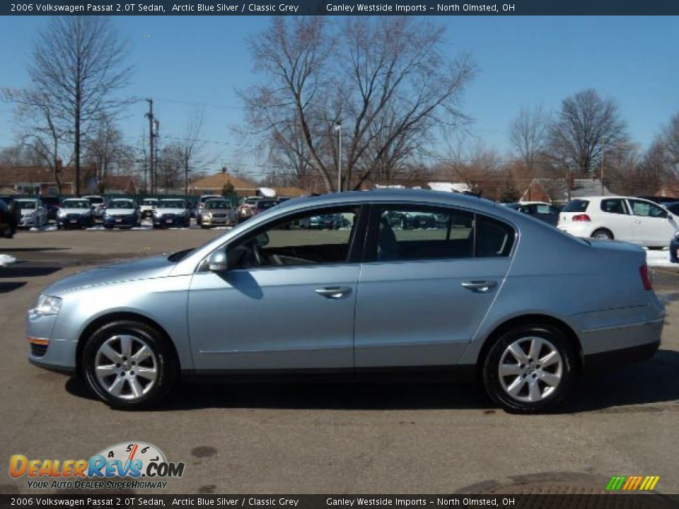 2006 Volkswagen Passat 2.0T Sedan Arctic Blue Silver / Classic Grey Photo #2